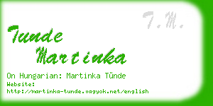 tunde martinka business card